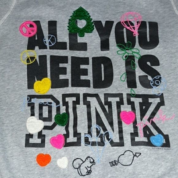 Vintage Victoria's Secret Pink Hoodie All You‎ Need - Picture 5 of 7